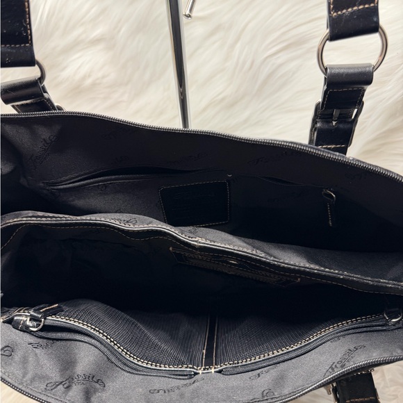 Fossil Black Genuine Leather Laptop Bag - Picture 4 of 12